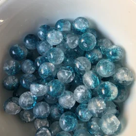 10mm Glass Beads – Frosted Blue