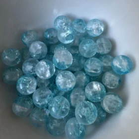 10mm Glass Beads – Frosted Blue