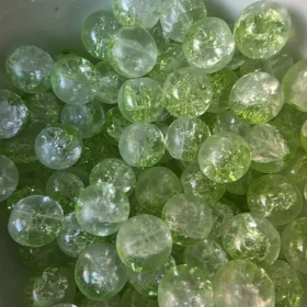 10mm Glass Beads – Frosted Green