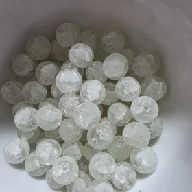 10mm Glass Beads – Frosted Light Yellow