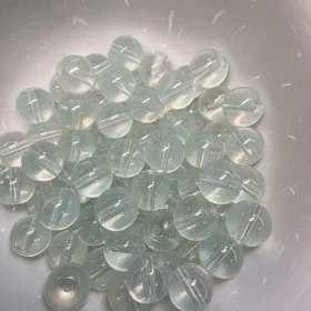 10mm Glass Beads – Clear Light Blue