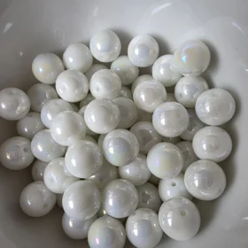 10mm Glass Beads – Opaque White