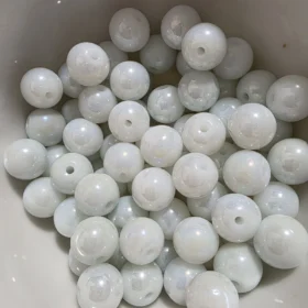 10mm Glass Beads – Opaque White